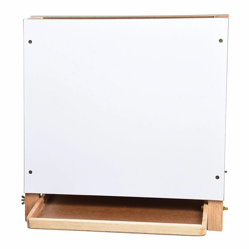 Compact Tabletop 3-in-1 Hardwood Art Easel | Chalkboard, Whiteboard & Painting Surface