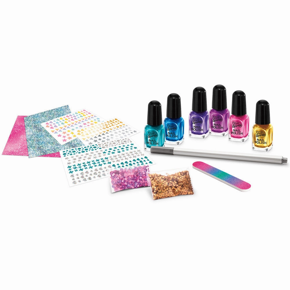Cra-Z-Art Shimmer 'N Sparkle Metallic Rainbow Nail Art Design Kit