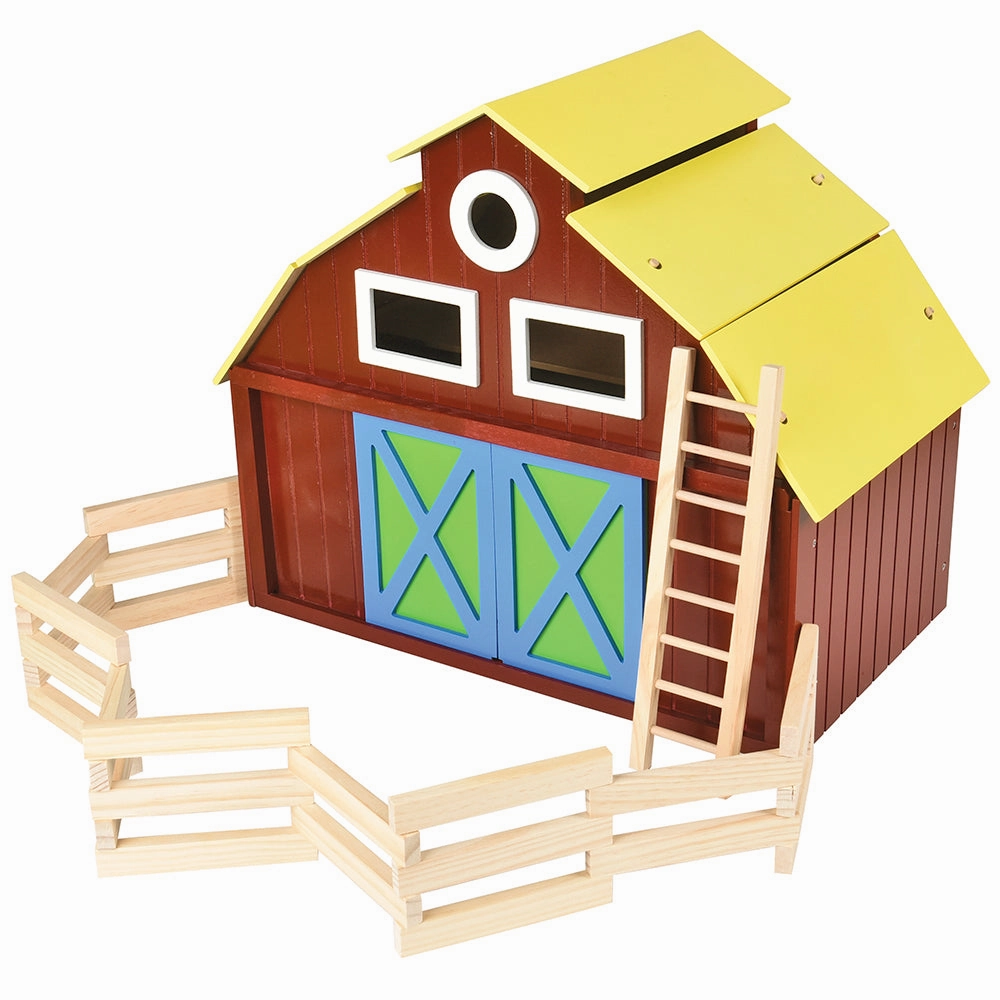 Deluxe Big Wooden Barn Playset | Farm-Themed Imaginative Play