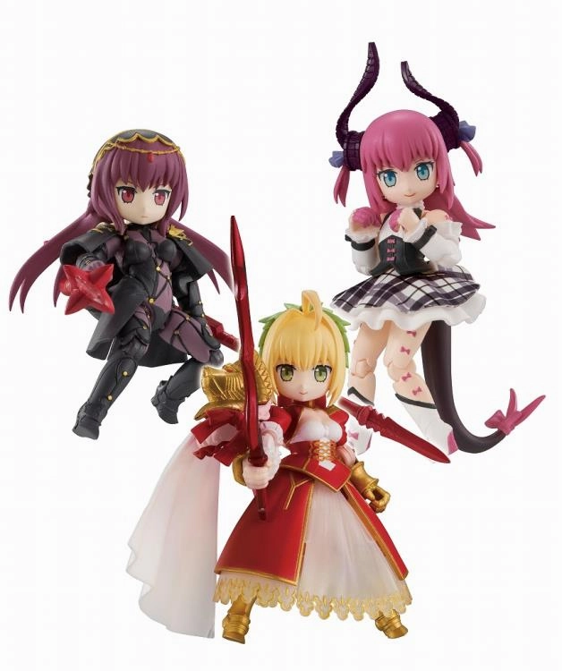 Desktop Army Fate/Grand Order No.2  Nero Elizabethe Scasaha Trading Figures Box Set of 3
