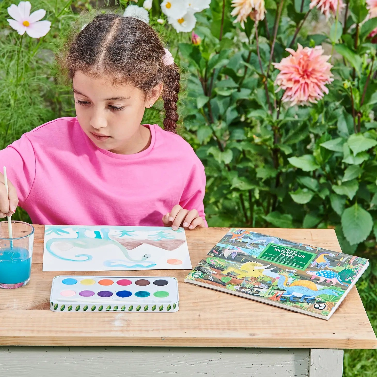 Dinosaur Watercolor Tin
