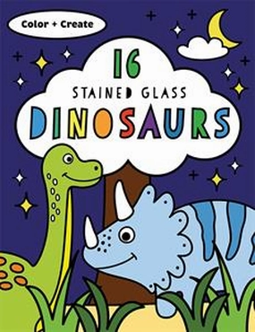 Dinosaurs Stained Glass Coloring Book
