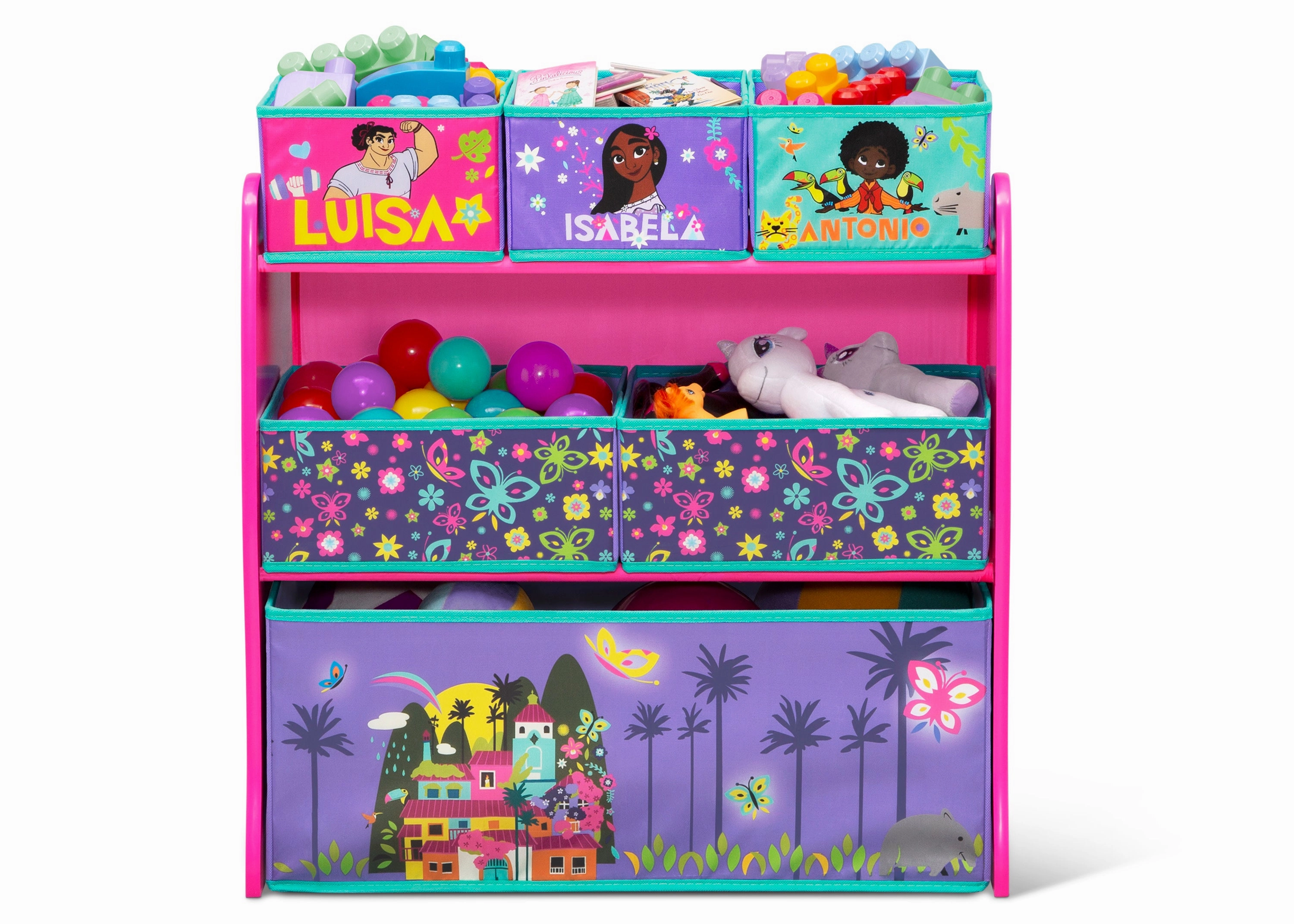 Disney Encanto 6 Bin Design and Store Toy Organizer