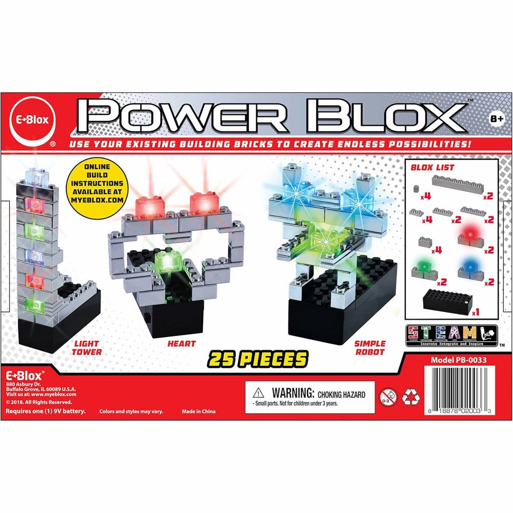 E-Blox Power Blox Light-Up Robot Building Kit for Kids 8 