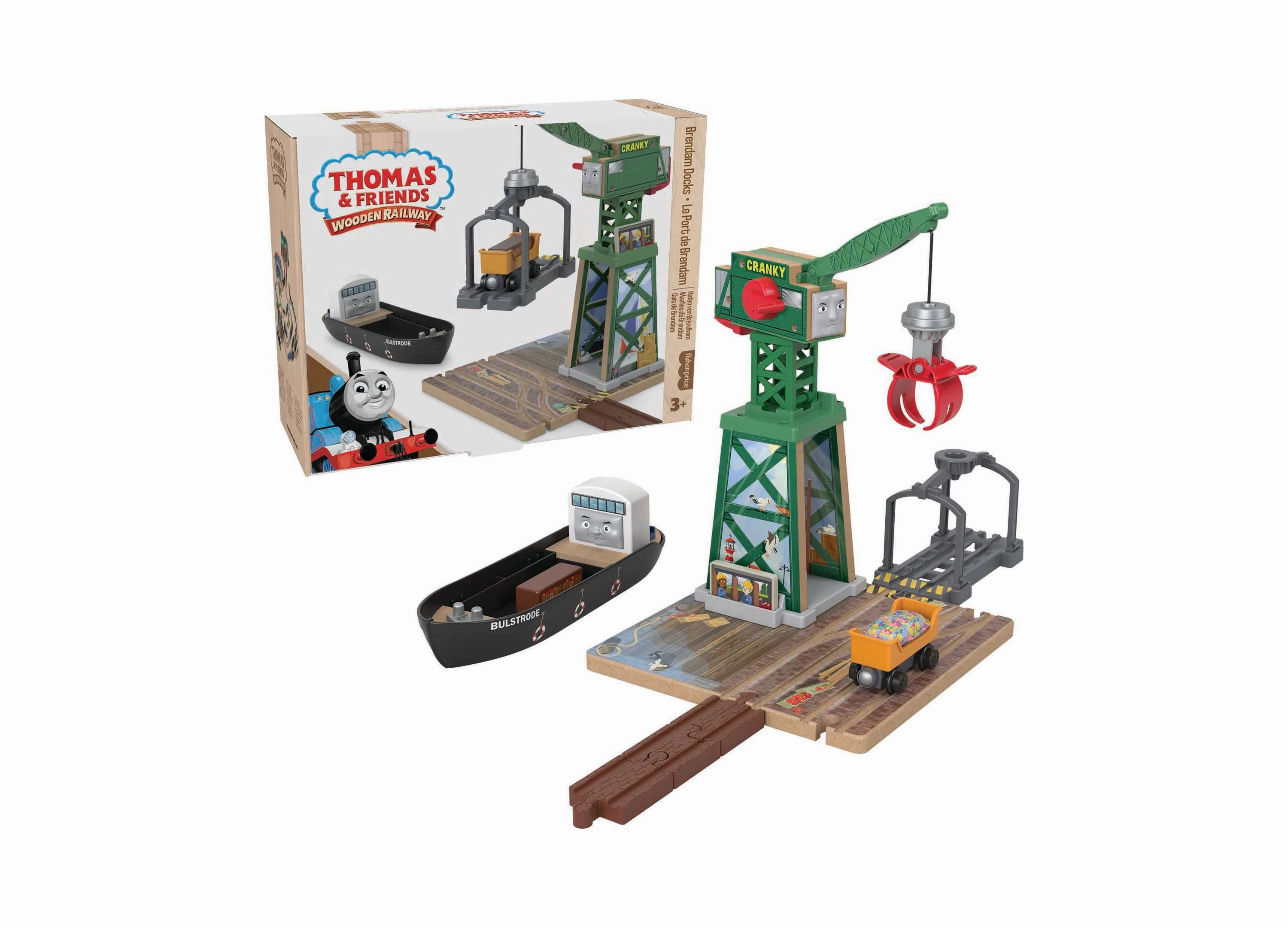 Fisher-Price Thomas & Friends Wooden Railway Brendam Docks Playset