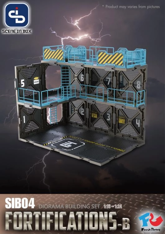 Fresh Retro Scene in Box Fortifications Type B Diorama Building Set SIB04