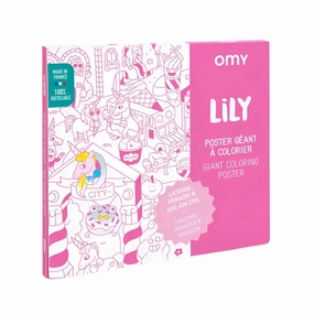 Giant Coloring Poster Folded Lily Unicorn