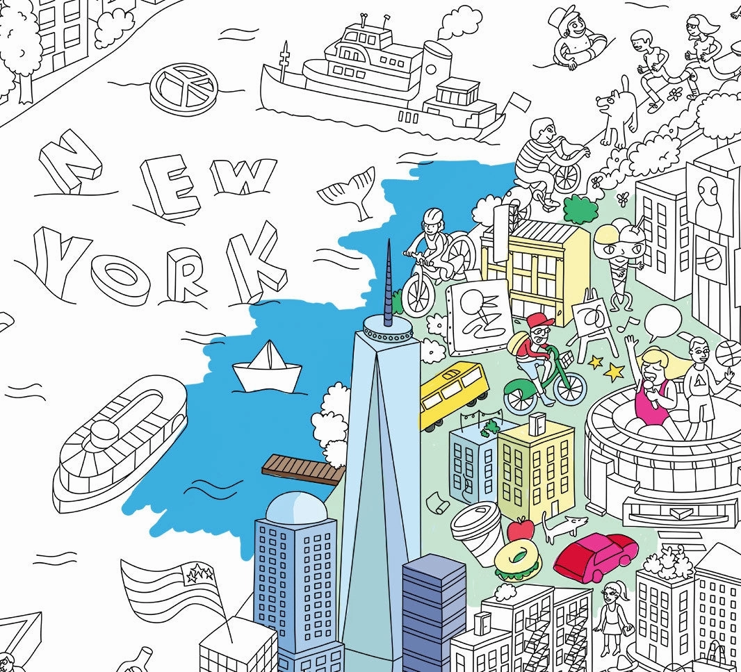 Giant Coloring Poster Folded NYC