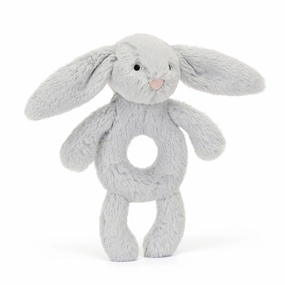 Grey Bashful Bunny Ring Rattle
