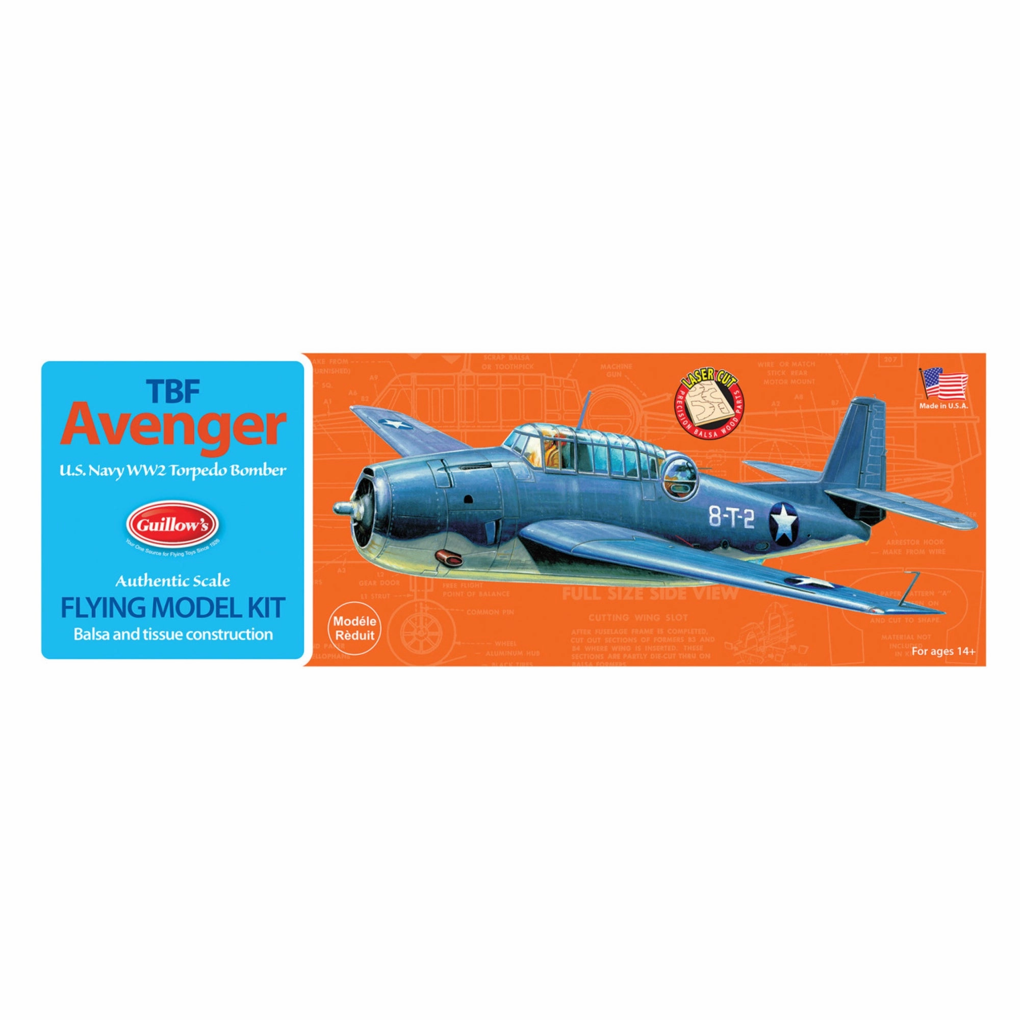 Guillow's Grumman TBF Avenger 1/30th Scale Model Kit