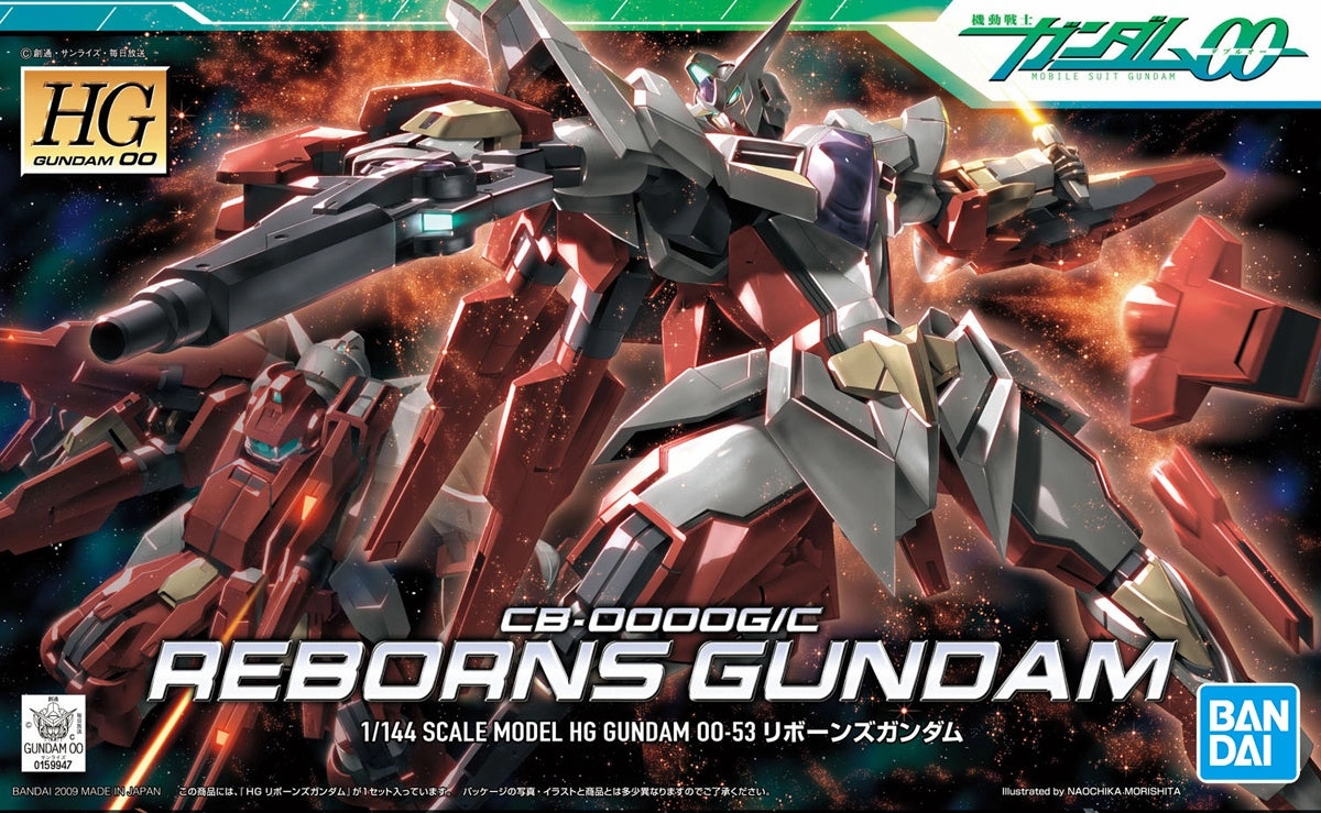 Gundam 1/144 HG 00 #53 CB-0000G/C Reborns Gundam Model Kit