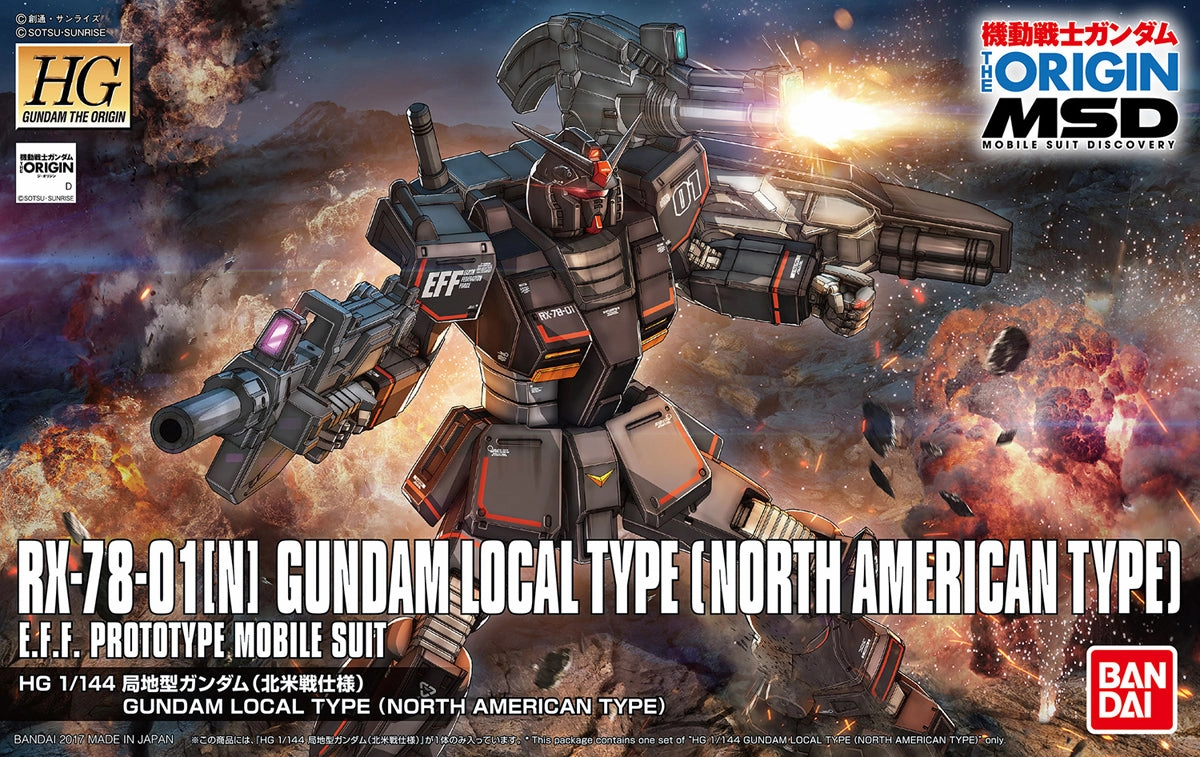 Gundam 1/144 HG The Origin #017 RX-78-01[N] Gundam Local Type (North American Type) Model Kit