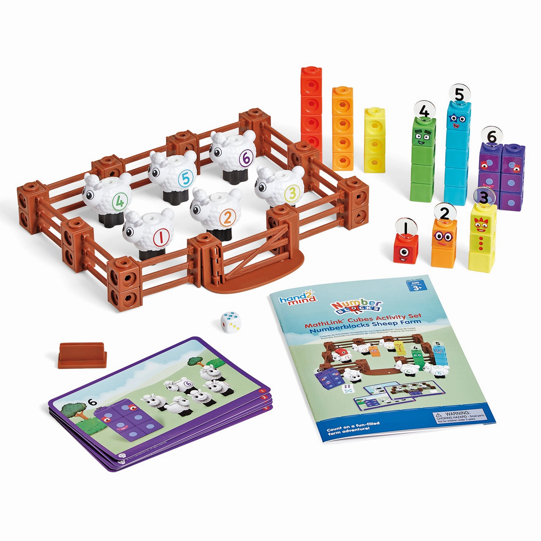 Hand2Mind MathLink Cubes Activity Set - Numberblocks Sheep Farm Adventure