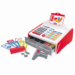 Hape 24-Piece Beep 'N' Buy Cash Register - Red & White