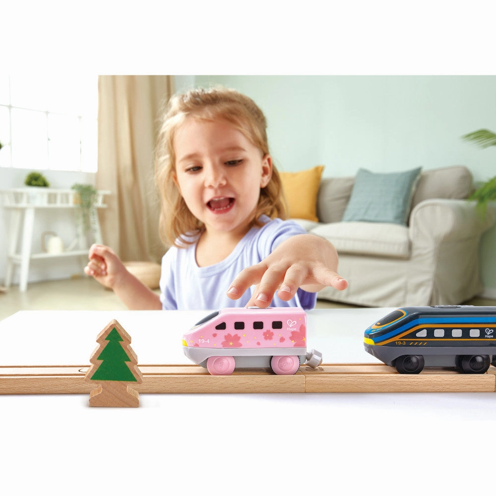 Hape Intercity - Battery-Operated Locomotive Set - Vibrant Colors