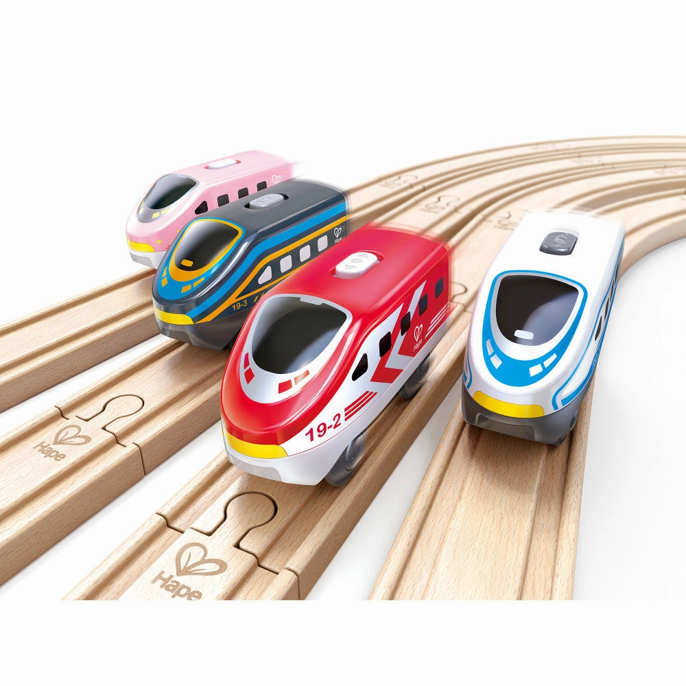 Hape Intercity - Battery-Operated Locomotive Set - Vibrant Colors
