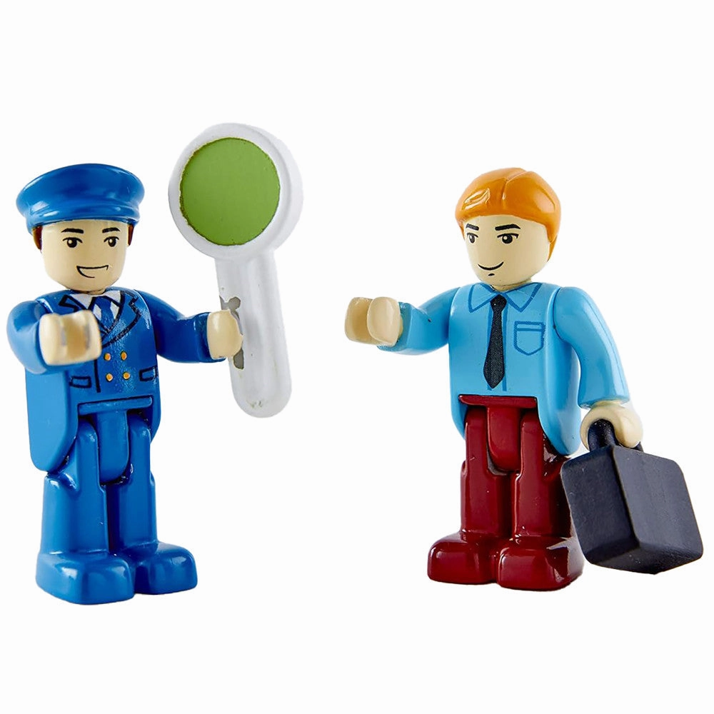 Hape Intercity Train - Blue & White - Wooden Train Set Adventure