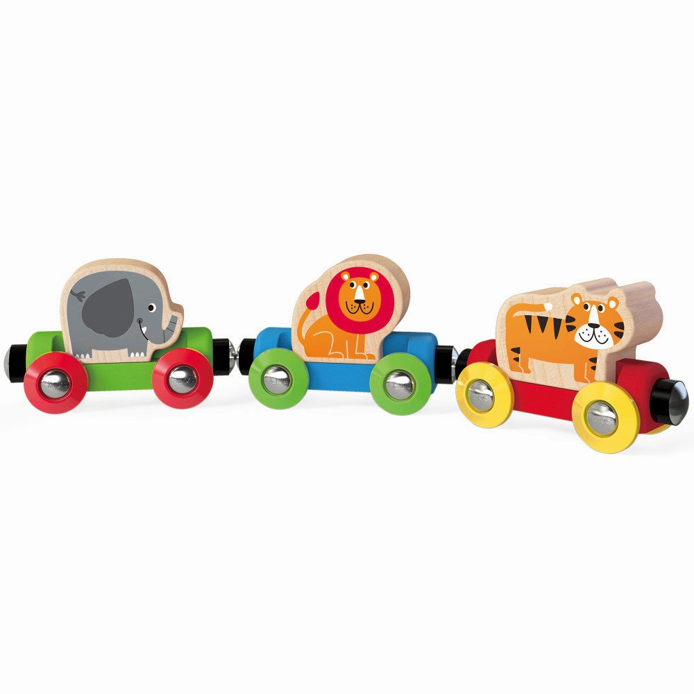 Hape Jungle Journey Train Set - Magnetic Animal Adventure