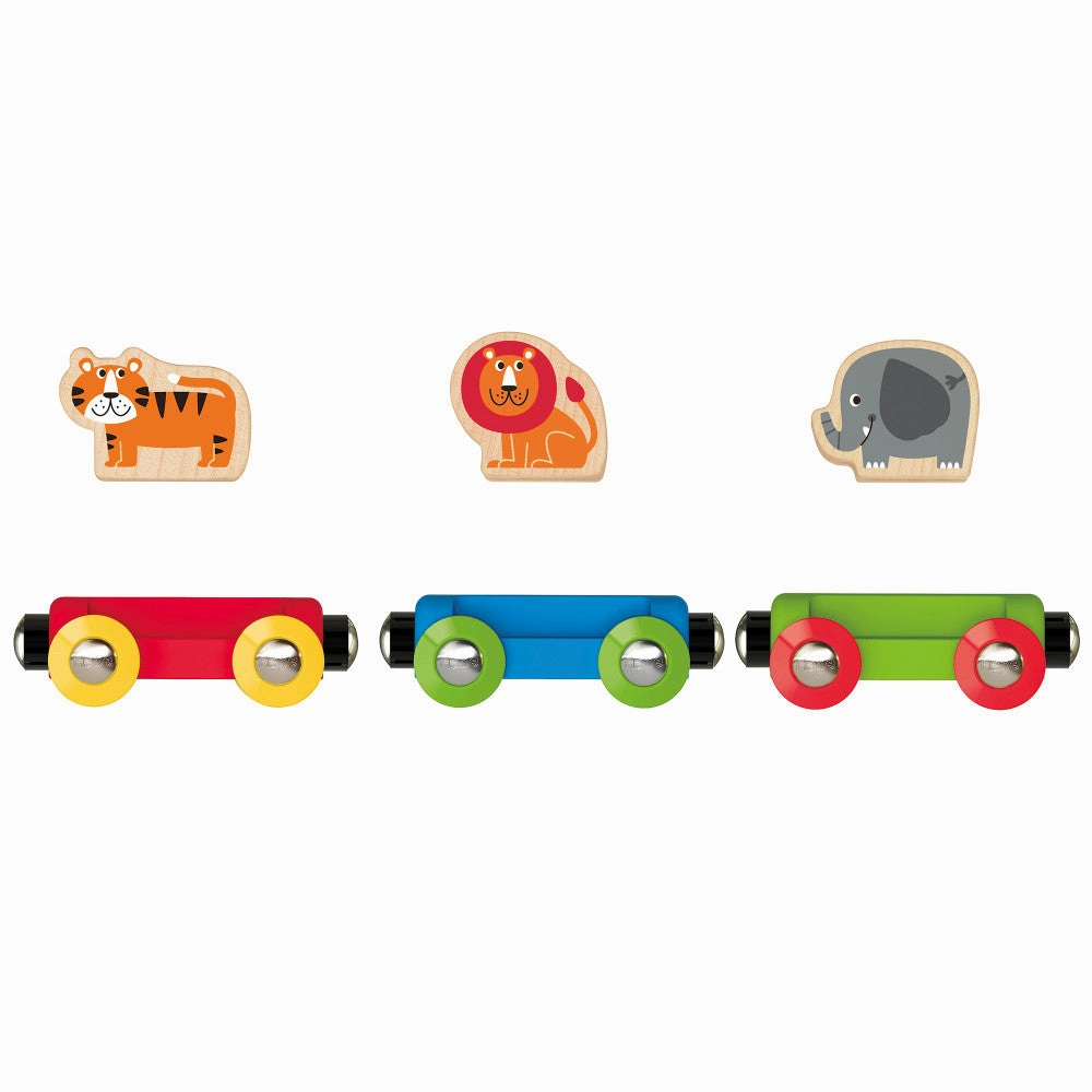 Hape Jungle Journey Train Set - Magnetic Animal Adventure