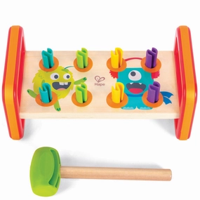 Hape Monster Match 'n' Smash Hammer Bench - Colorful Wooden Toy