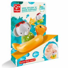 Hape Spin Splash 'n' Swim Elephant  Color-Changing Bath Toy