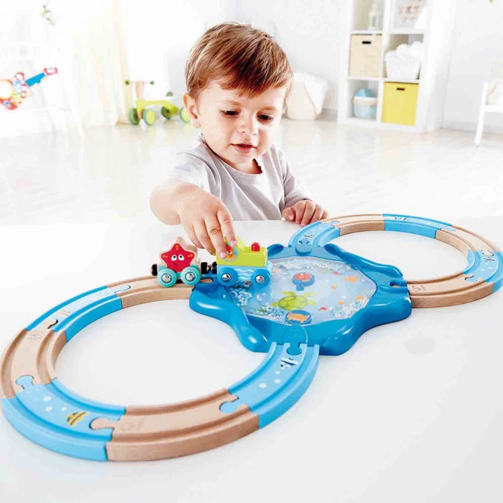 Hape Undersea Adventure Wooden Train Set - Figure 8 Track