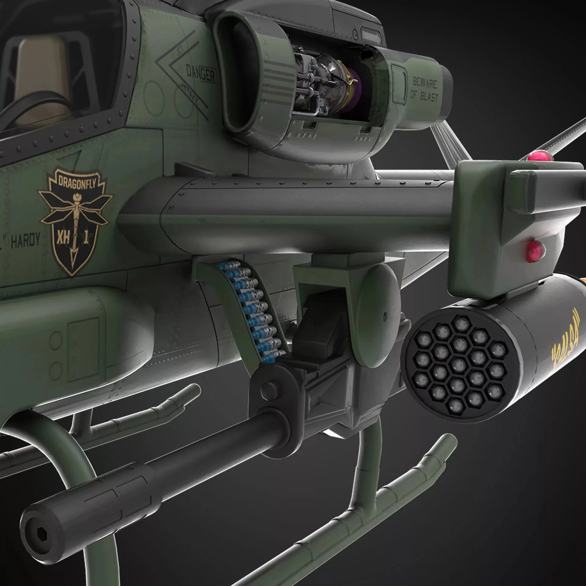 Hasbro G.I. Joe Classified Series Assault Copter Dragonfly (XH-1) Haslab Exclusive Action Figure (All Tiers Unlocked)