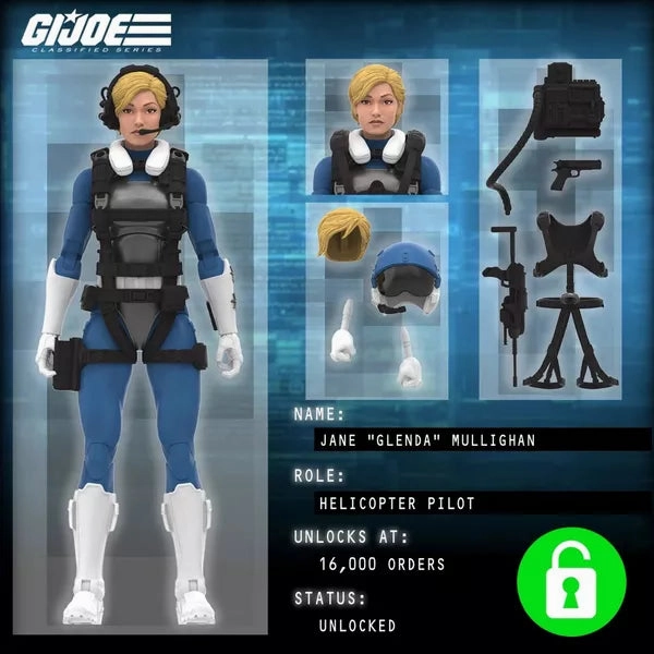 Hasbro G.I. Joe Classified Series Assault Copter Dragonfly (XH-1) Haslab Exclusive Action Figure (All Tiers Unlocked)