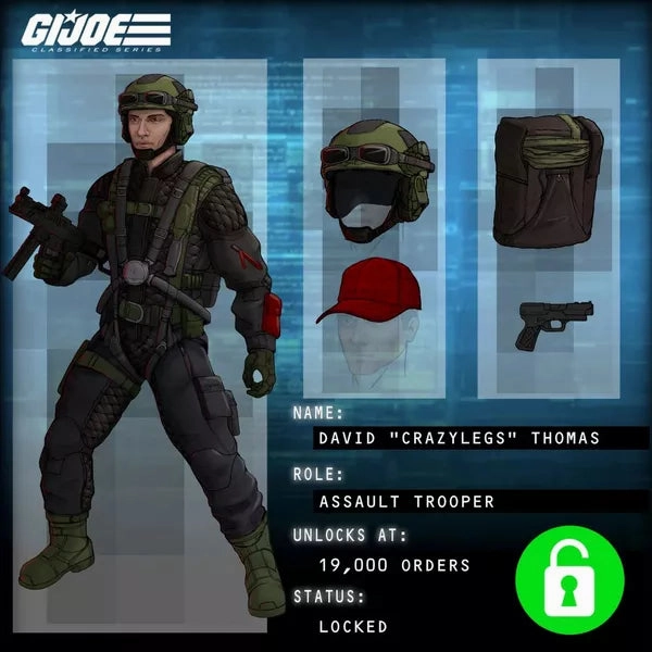 Hasbro G.I. Joe Classified Series Assault Copter Dragonfly (XH-1) Haslab Exclusive Action Figure (All Tiers Unlocked)
