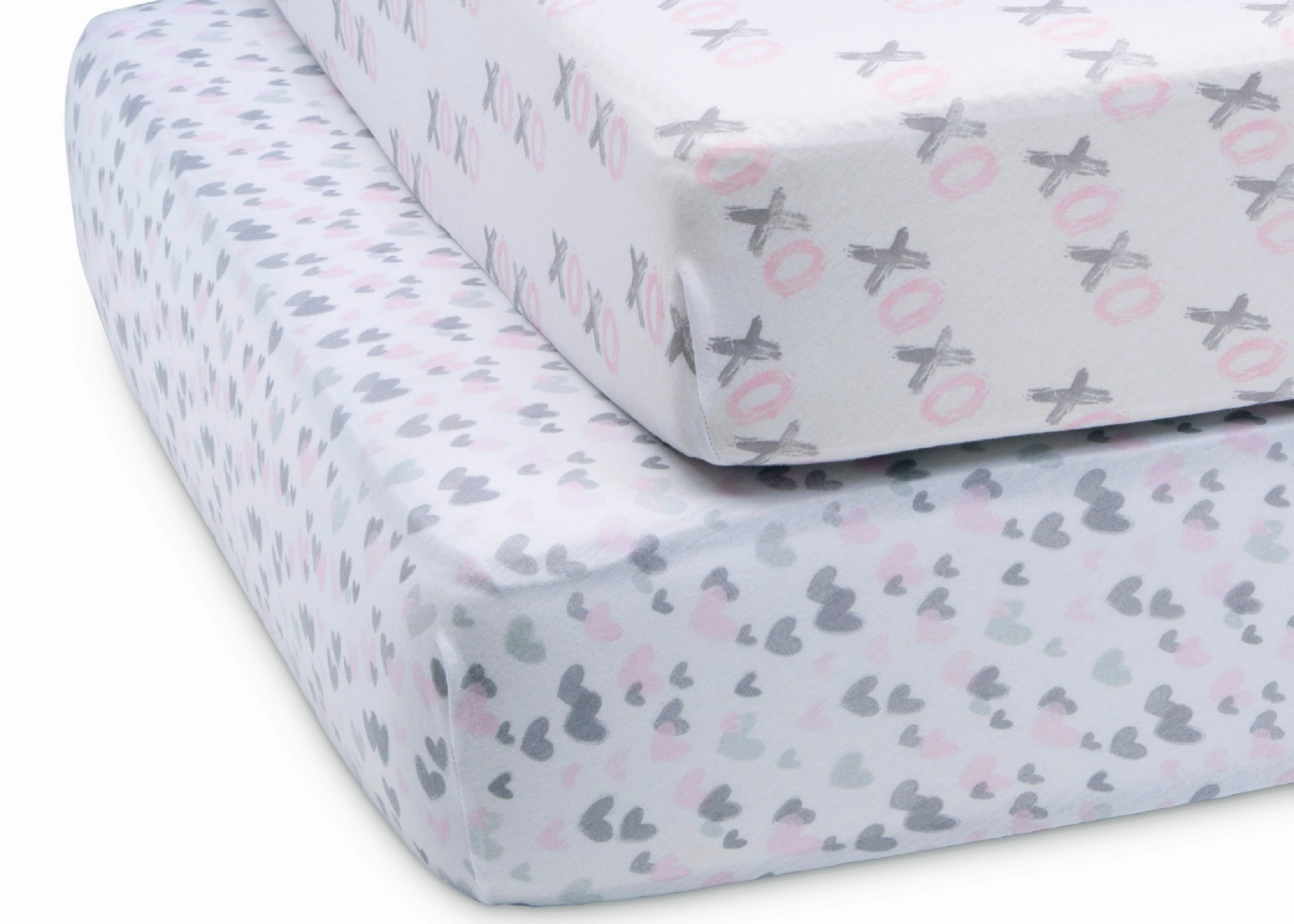 Hearts N Kisses Fitted Crib Sheets - 2 Pack