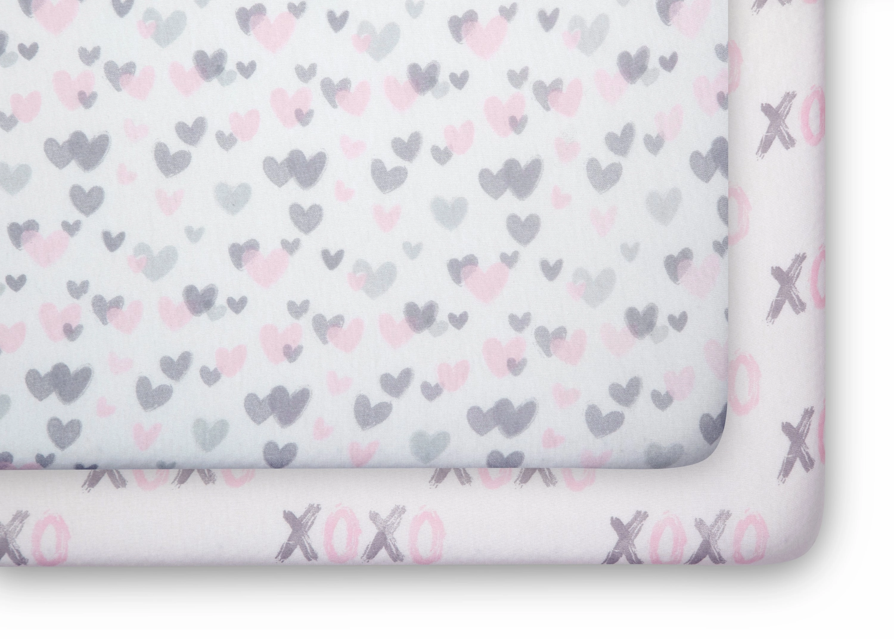 Hearts N Kisses Fitted Crib Sheets - 2 Pack