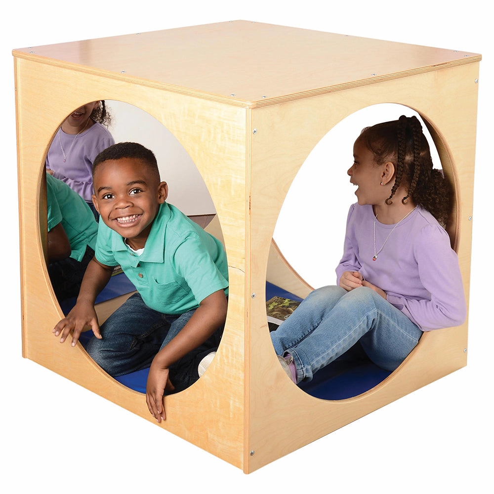 Hide Away Cube with Portholes | Eco-Friendly Classroom Play Space