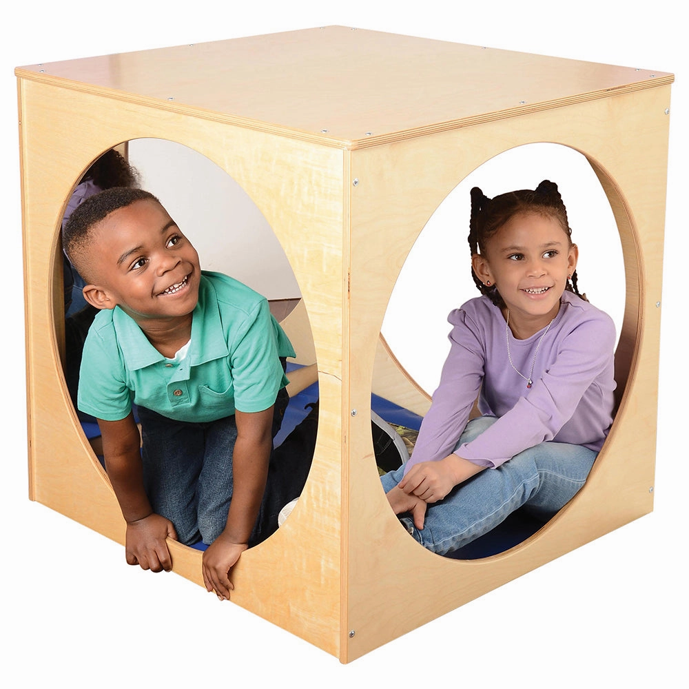 Hide Away Cube with Portholes | Eco-Friendly Classroom Play Space