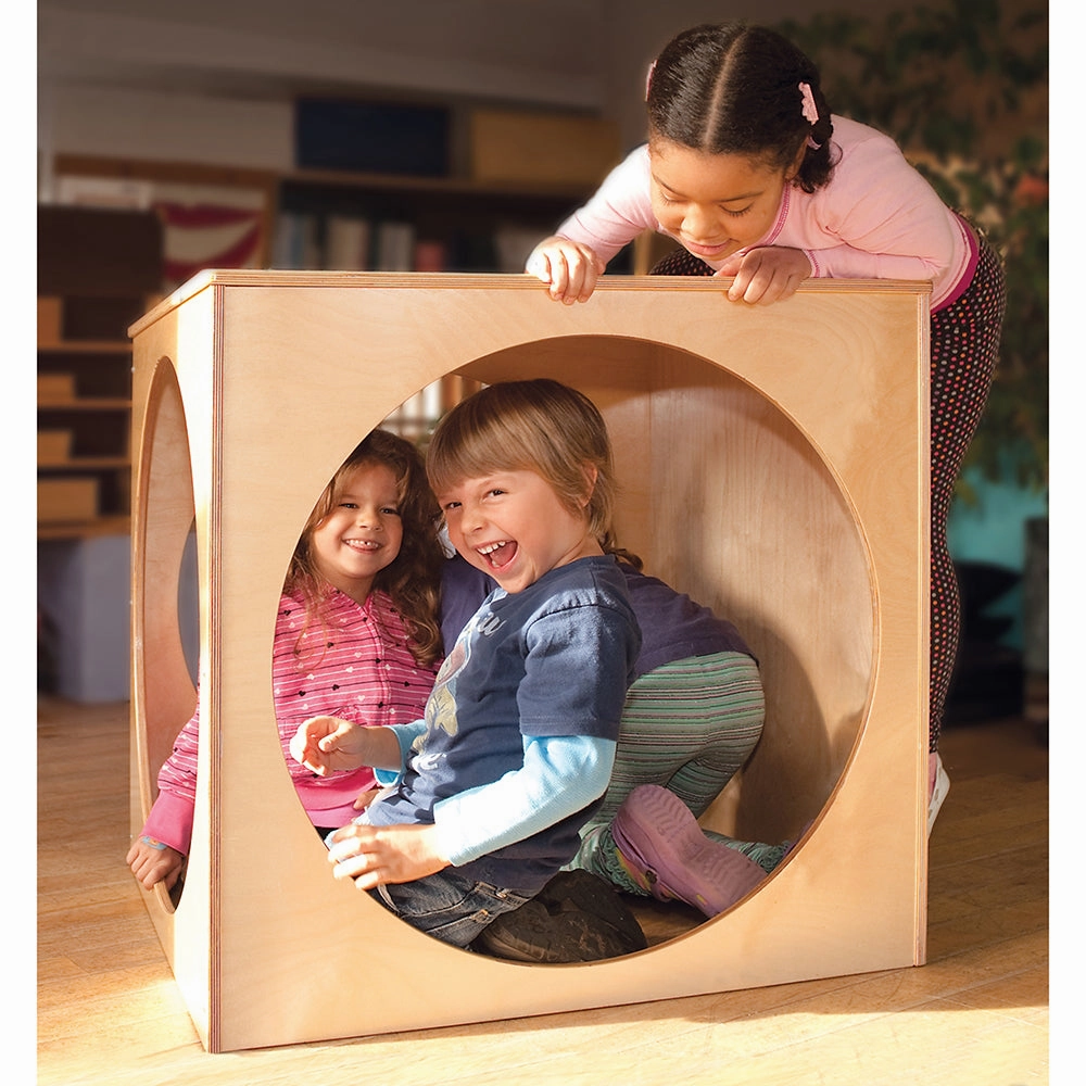 Hide Away Cube with Portholes | Eco-Friendly Classroom Play Space