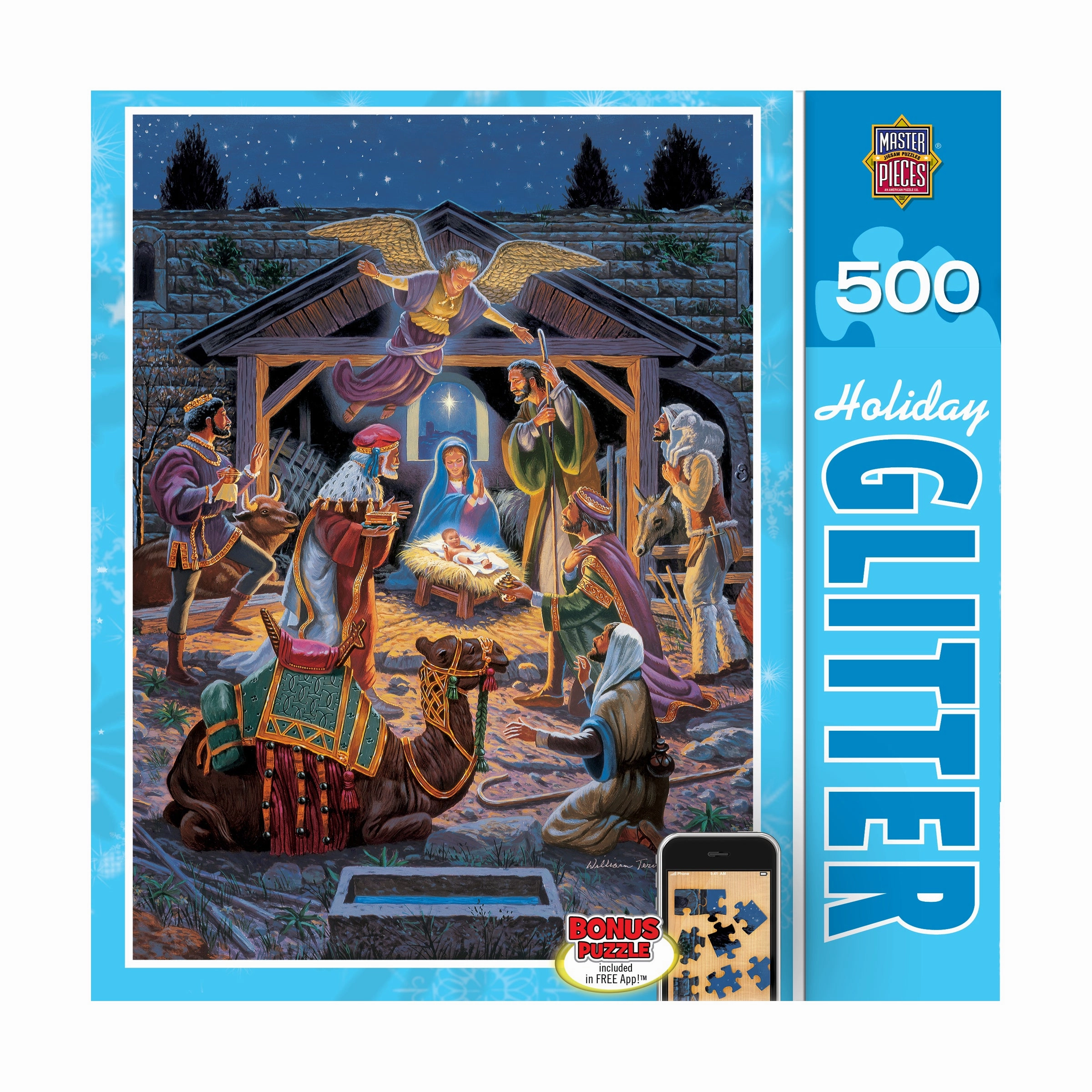 Holiday Glitter Puzzle - Holy Night: 500 pcs