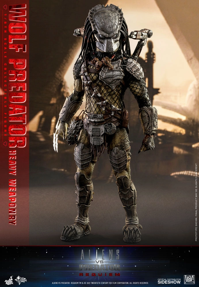Hot Toys 1/6 Alien vs Predator Requiem Wolf Predator Heavy Weaponry Sixth Scale Figure MMS443