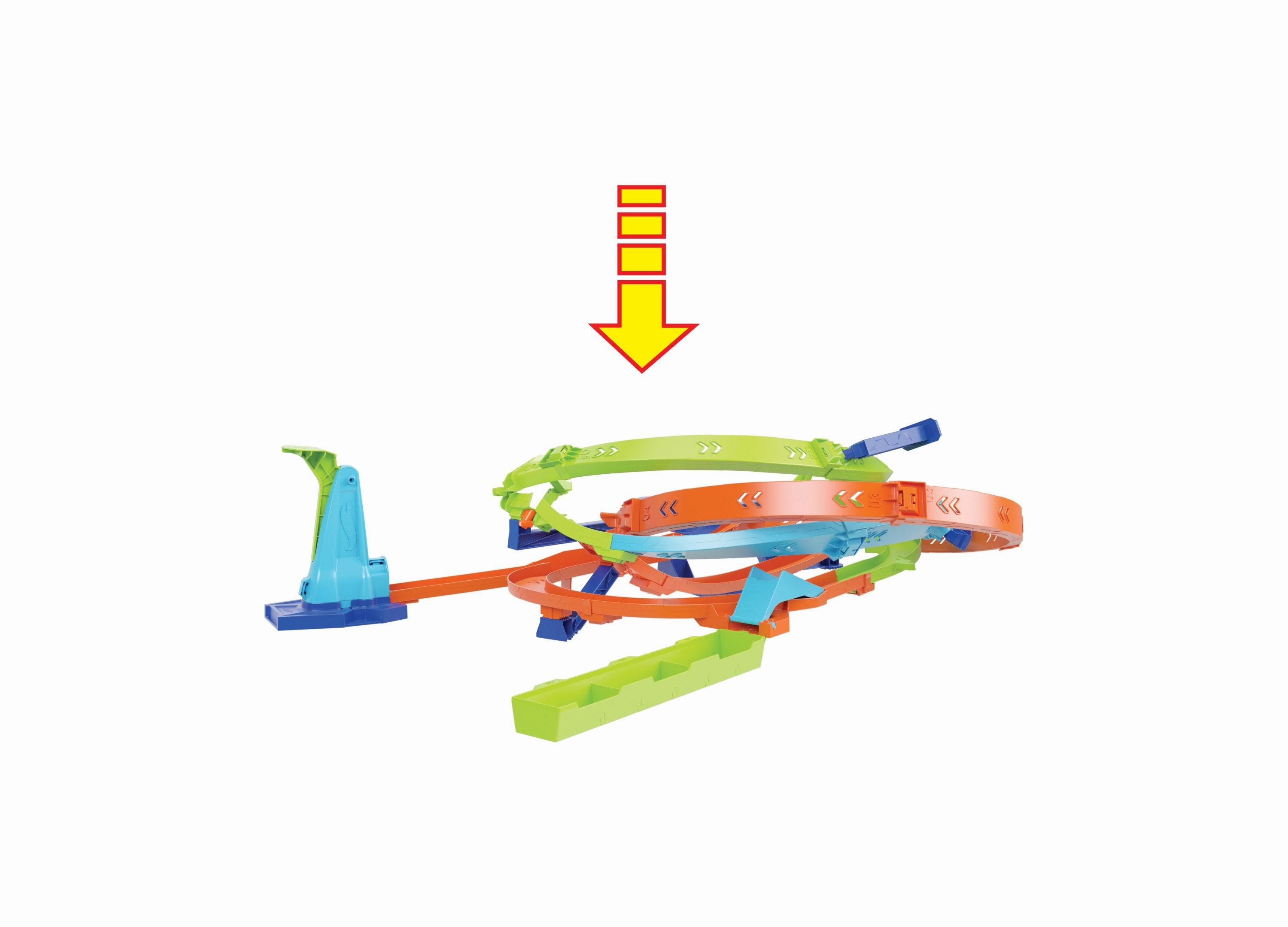 Hot Wheels Action Loop Cyclone Challenge Track Set with 1:64 Scale Toy Car