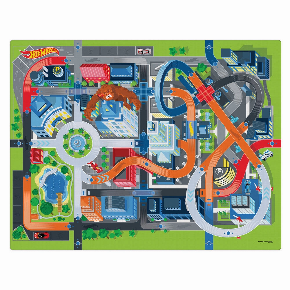 Imaginmat Jumbo Hot Wheels Adventure Playmat with Toy Cars, 47x61"