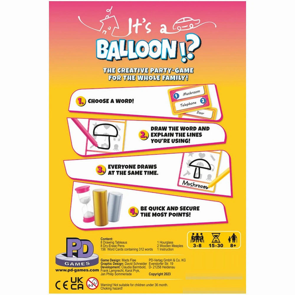 It's A Balloon Word Guessing Drawing Game by Rio Grande Games, Ages 8 