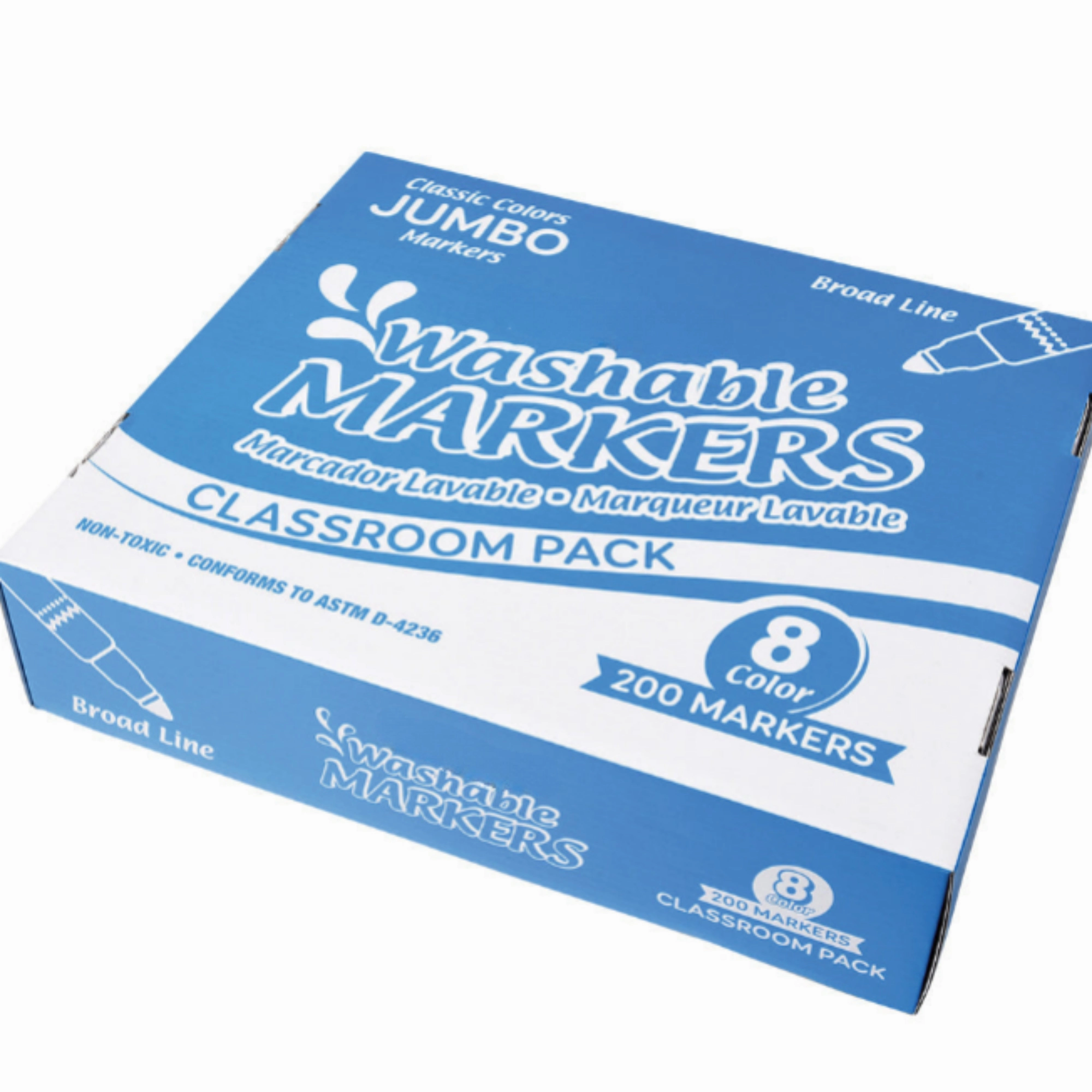 Jumbo Washable Markers Classroom Pack