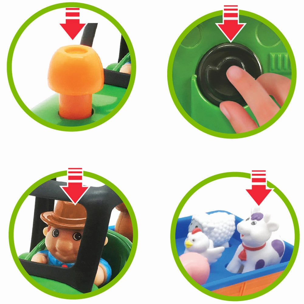Kiddieland Light N' Sound Farm Tractor Playset with Animals