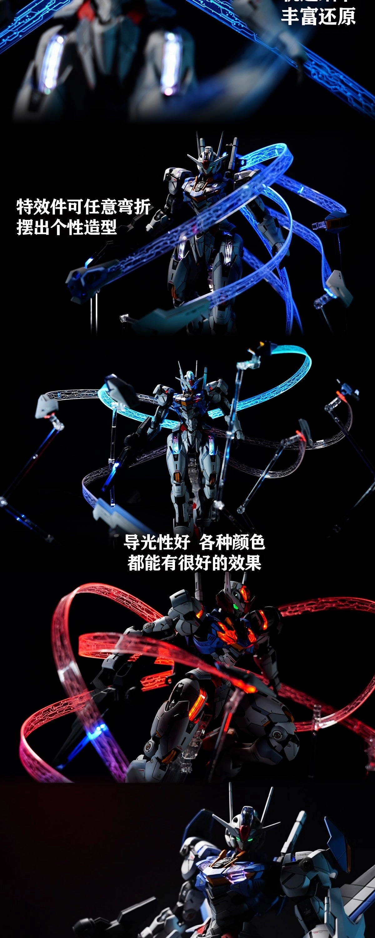 KOSMOS Gundam 1/100 Full Mechanics Gundam Aerial LED Matrix Set
