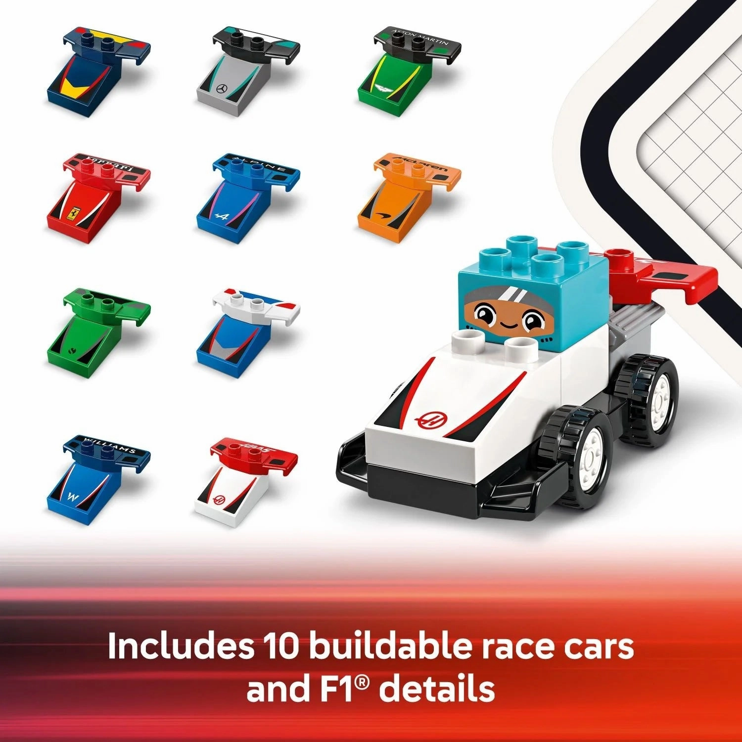 Lego 10445 - Duplo F1 Team Racing Cars & Drivers