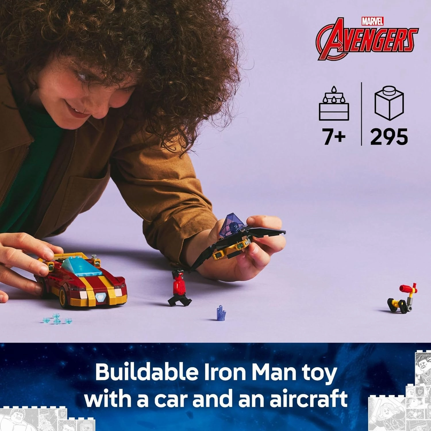 Lego 76310 - Marvel Iron Man Car & Black Panther vs. Red Hulk