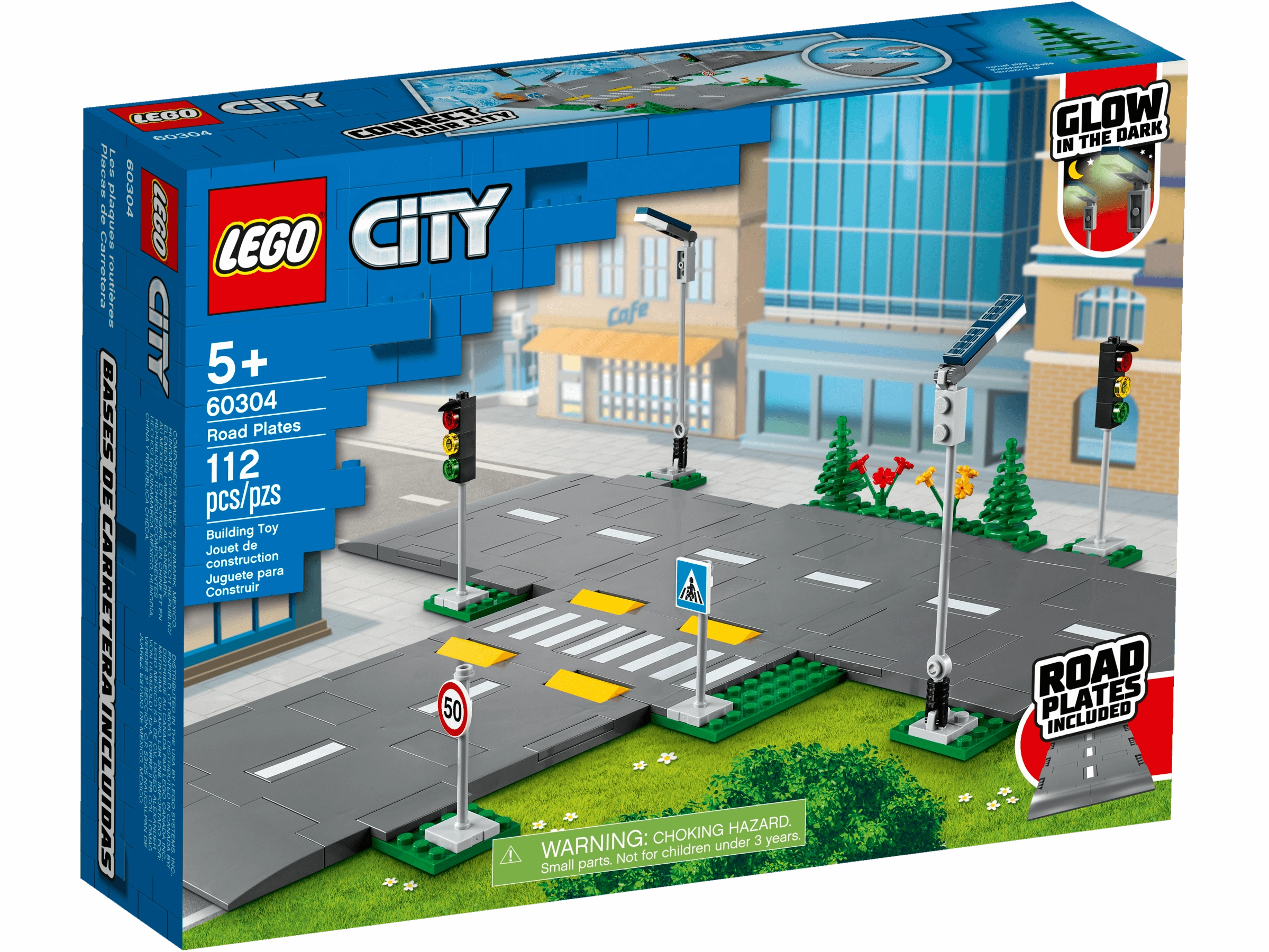 LEGO City Road Plates 60304 Building Kit - Create Your Own City (112 Pieces)