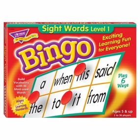 Level 1 Sight Words Bingo