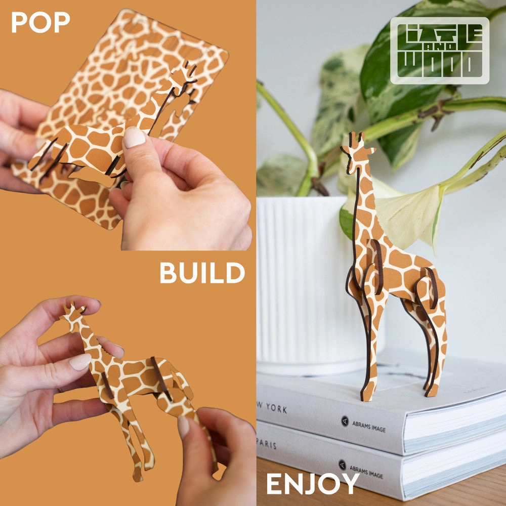 Little & Wood: Buzzing Beetle 3D Wooden Puzzle Kit - Yellow