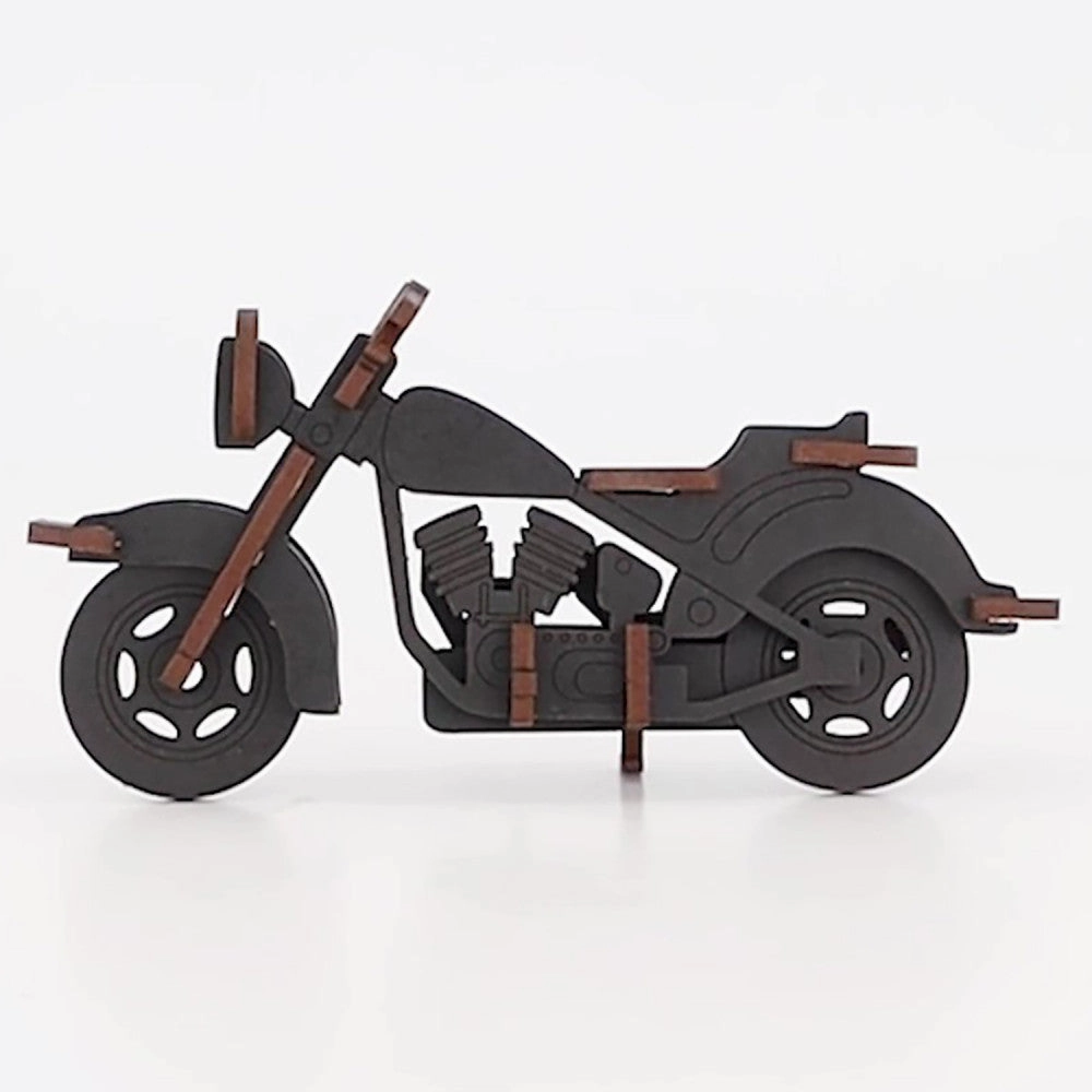 Little & Wood: Cruiser - Medium 3D Wooden Bike Puzzle Kit, Black