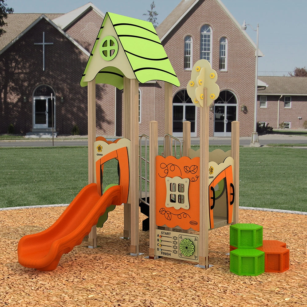 Little Buena Vista Eco-Wood Preschool Playground | Durable, ADA-Compliant Play Structure for Ages 2-5