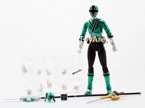 LOOSE Green from S.H. Figuarts Power Rangers Super Samurai Metallic Coating Deluxe Action Figure Set SDCC 2013